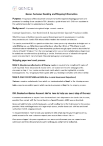 Customer shipping and booking information 2023 (Step 1)